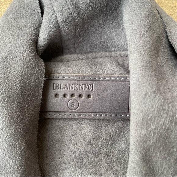 Blank NYC Vegan Suede Leather Drape Front Jacket - Picture 3 of 7